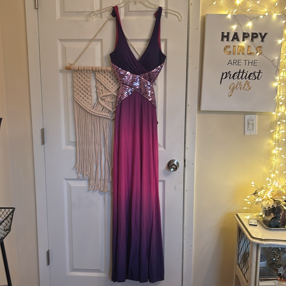 FORMAL DRESS SIZE 3/4 Ombre with Sequins